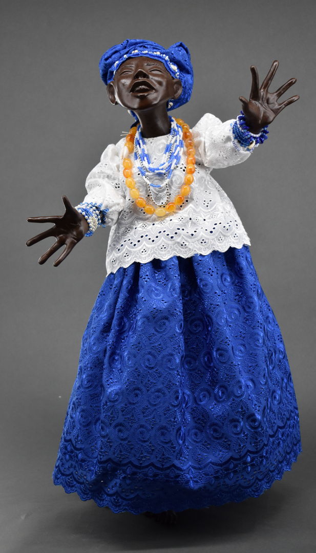 porcelain  cotton  faux amber  glass beads  cowry shells