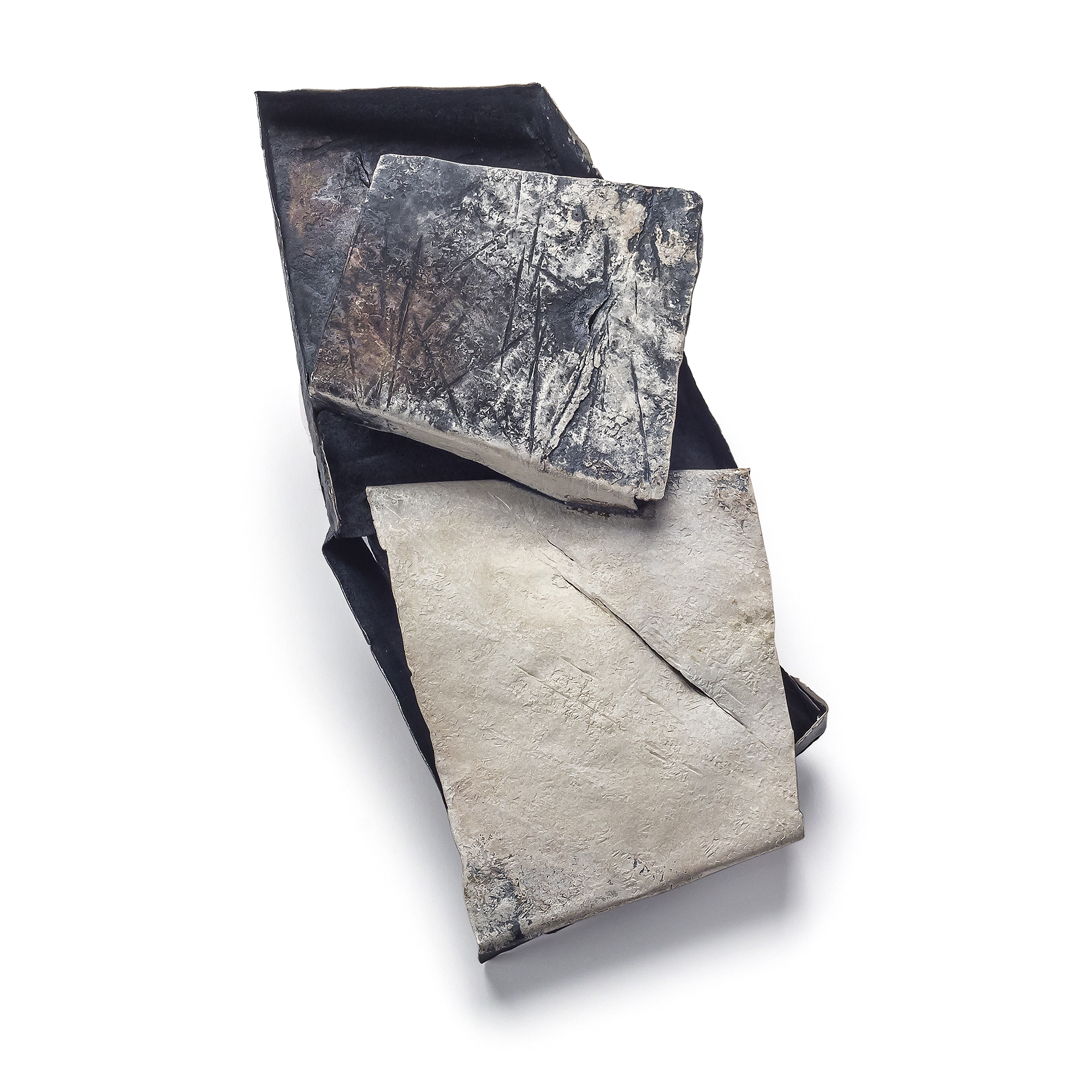 SS  hammered  oxidized  heated. Brooch SS.