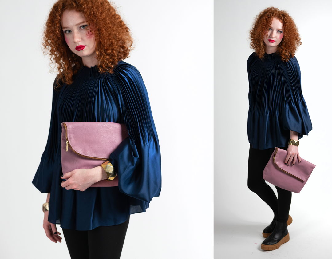 Emma is crafted from premium Italian leather  this convertible crossbody bag doubles as a clutch  with hidden strap tucked inside. It features three zippered compartments and unfolds to fit a 15” laptop or any tablet—blending style and function in one sleek design.