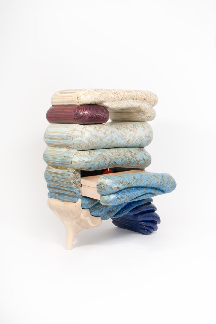 The Nerikomi dresser is our most ambitious piece to date. It is a five drawer dresser made from over 400 pounds of scrap plywood. This piece will debut at Objects:USA 2024  an American design triennial hosted by R&amp;Company in NYC.