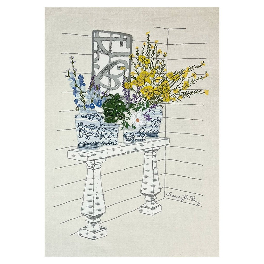 Native Virginia plants arranged in elegant ginger jars  offering a refined nod to both heritage and homegrown beauty.