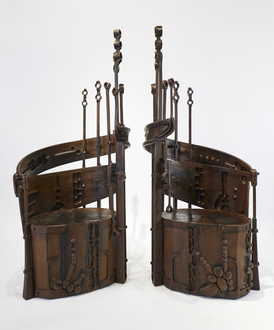 Forged formed and fabricated steel  patina  wax