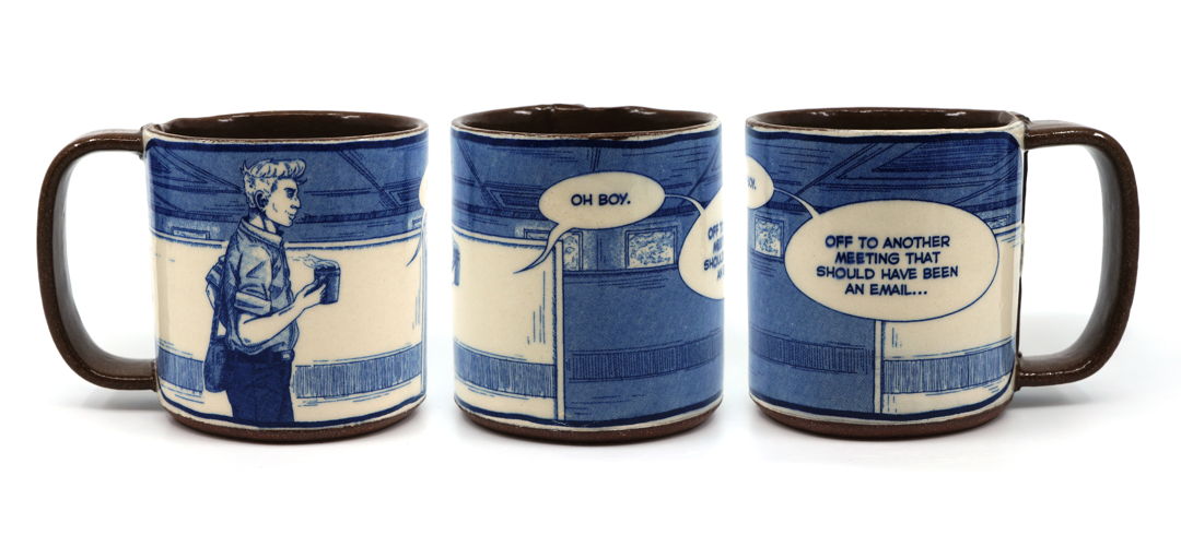 Brooklyn Red Clay  Underglaze Screenprint Transfer  Cone 6 Clear Glaze