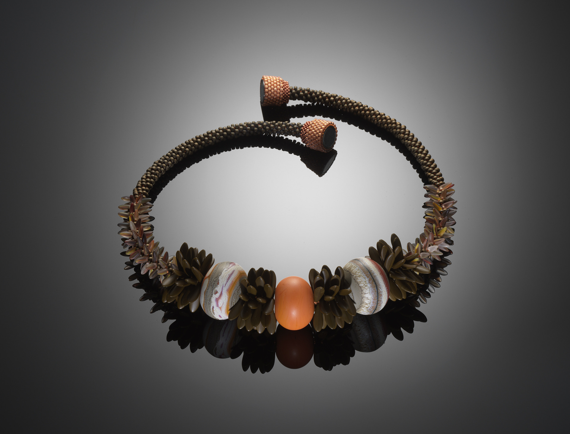 brown and orange jewelry