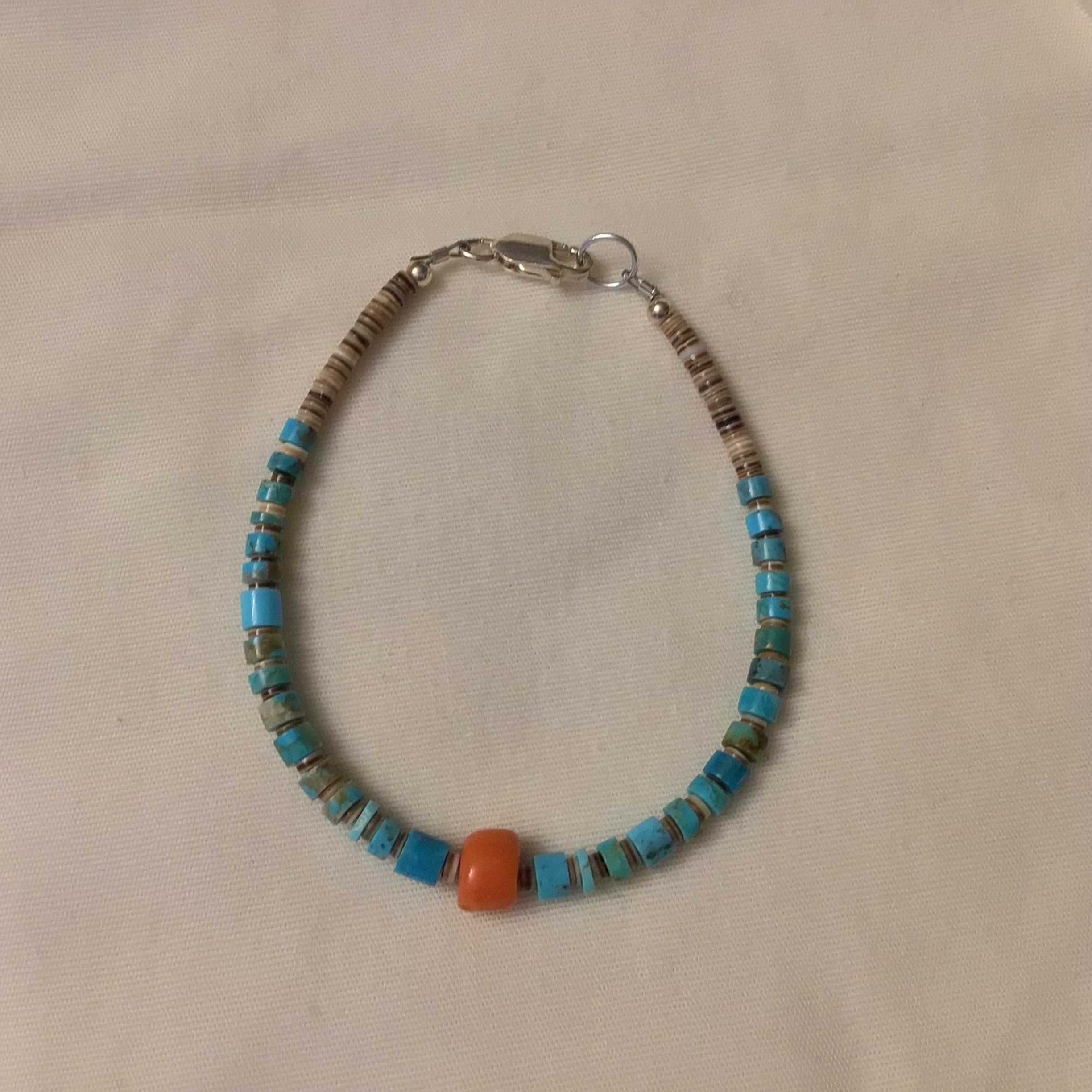 turquoise and brown bracelet
