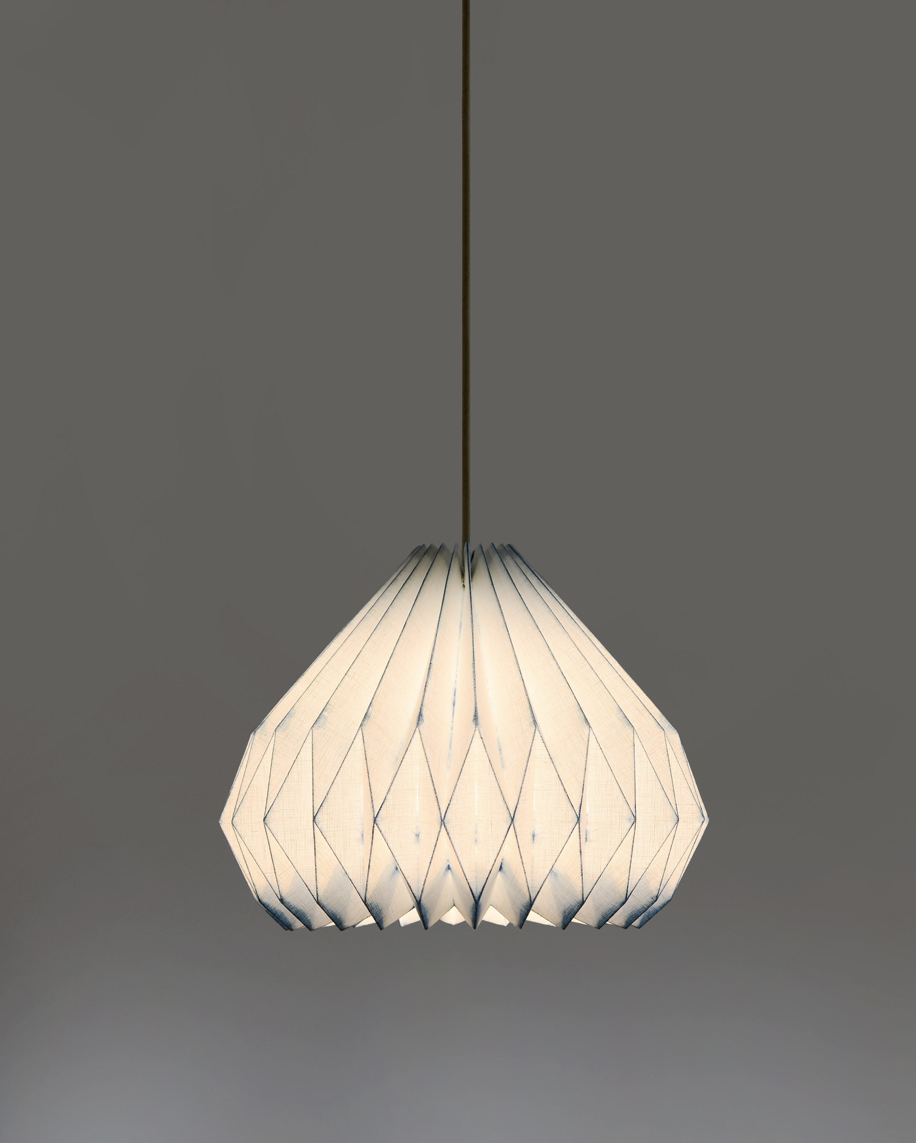 geometric folded paper pendant lamp