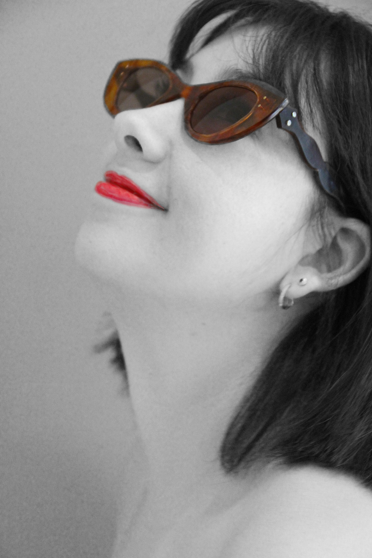 model wearing sunglasses