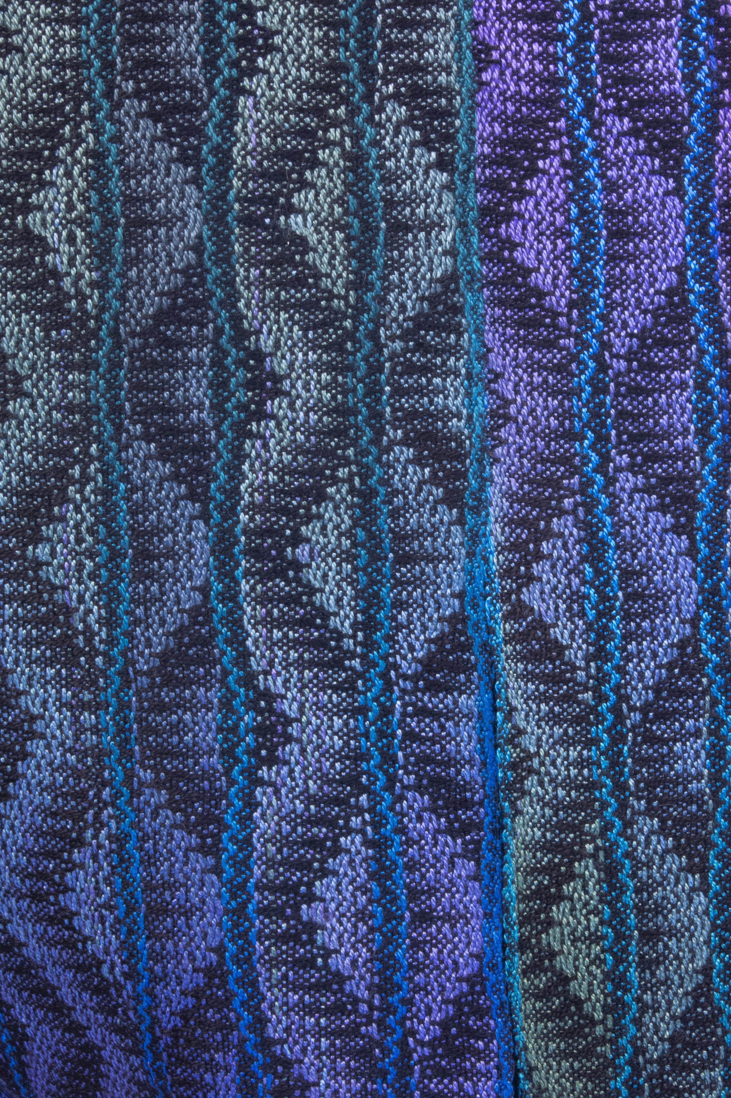 detail view of woven scarf