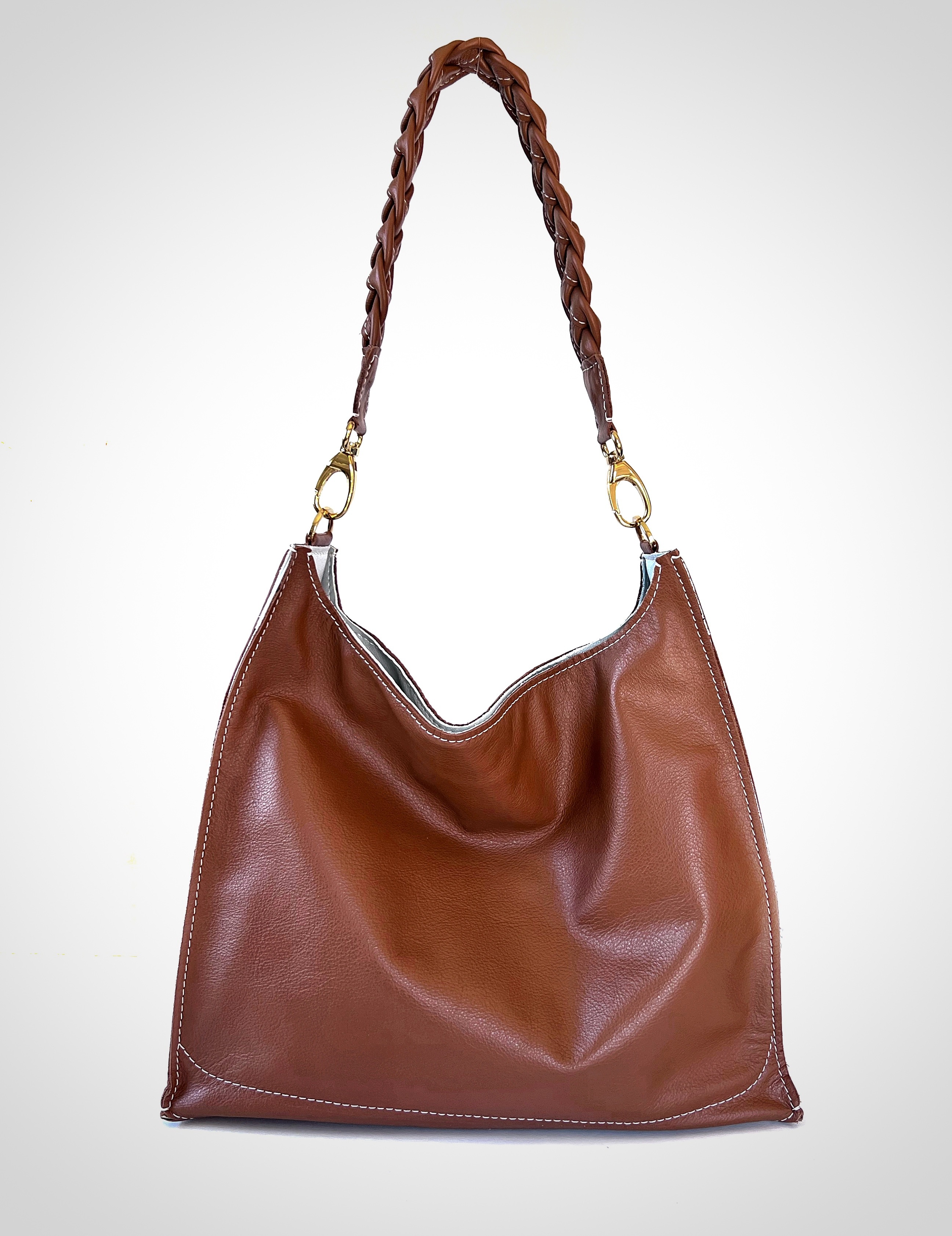 brown leather purse