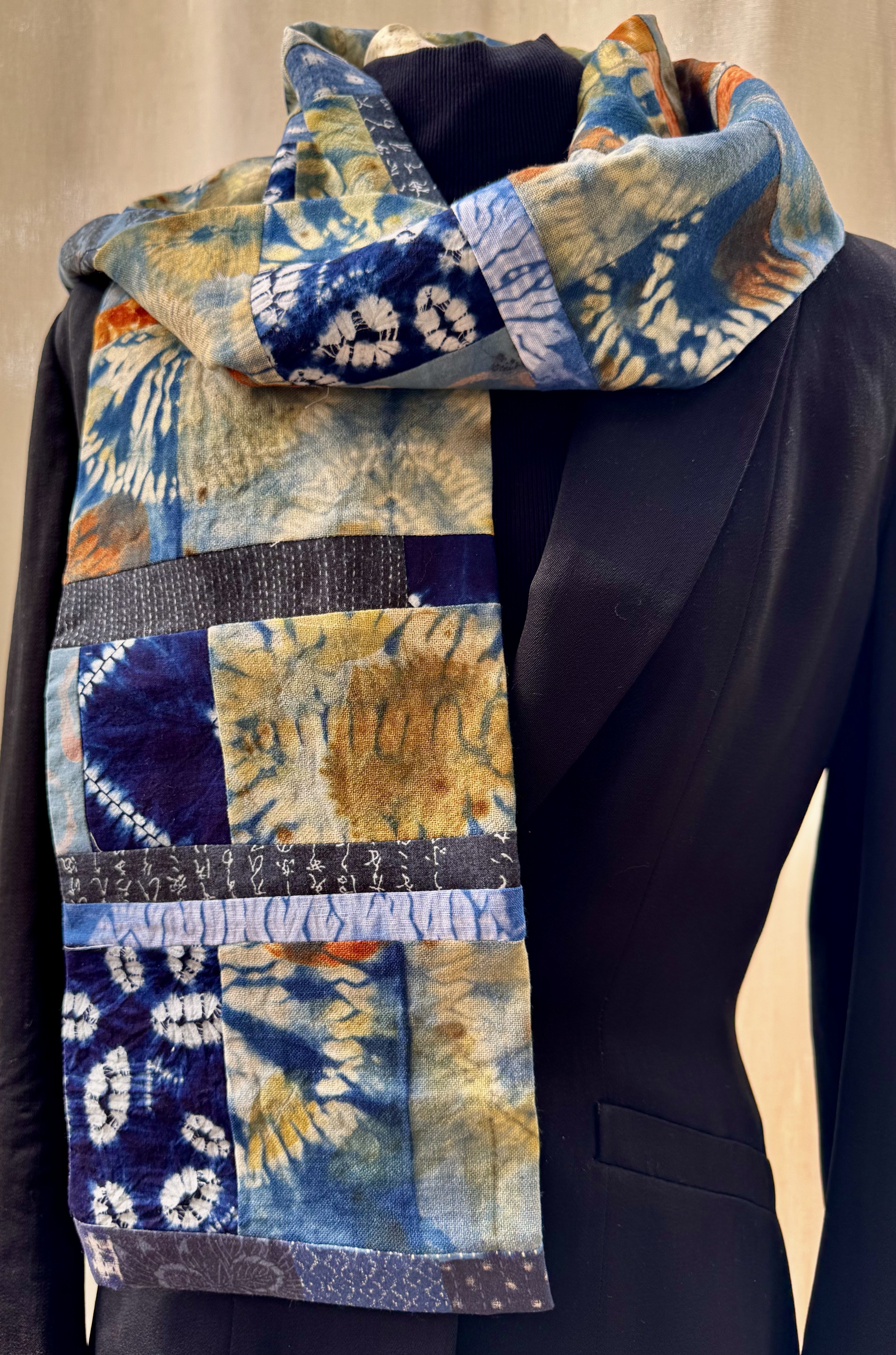 blue and gold scarf