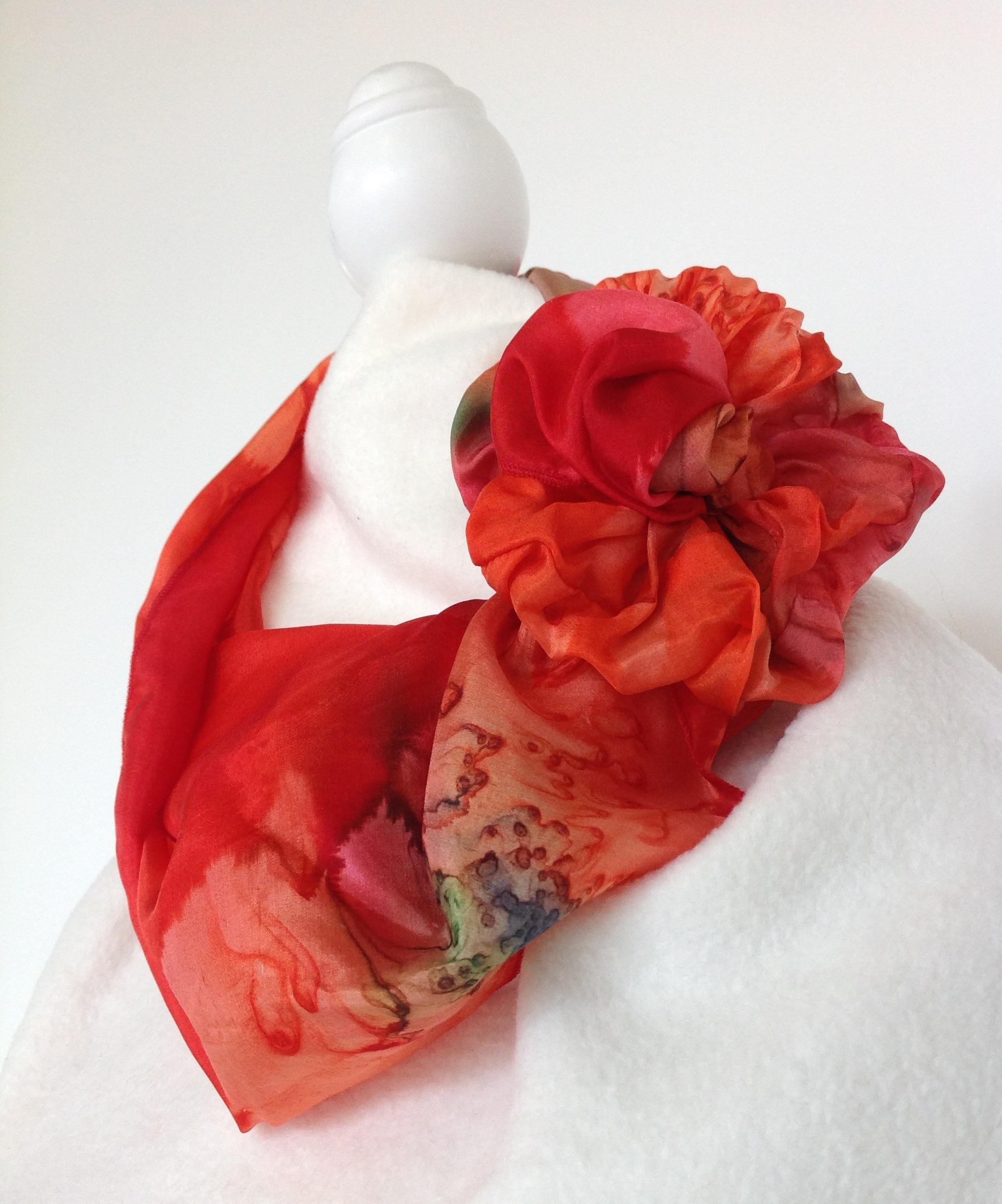 scarf with flower