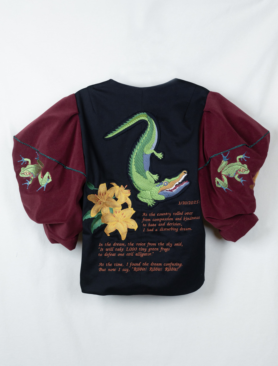 back of embroidered shirt
