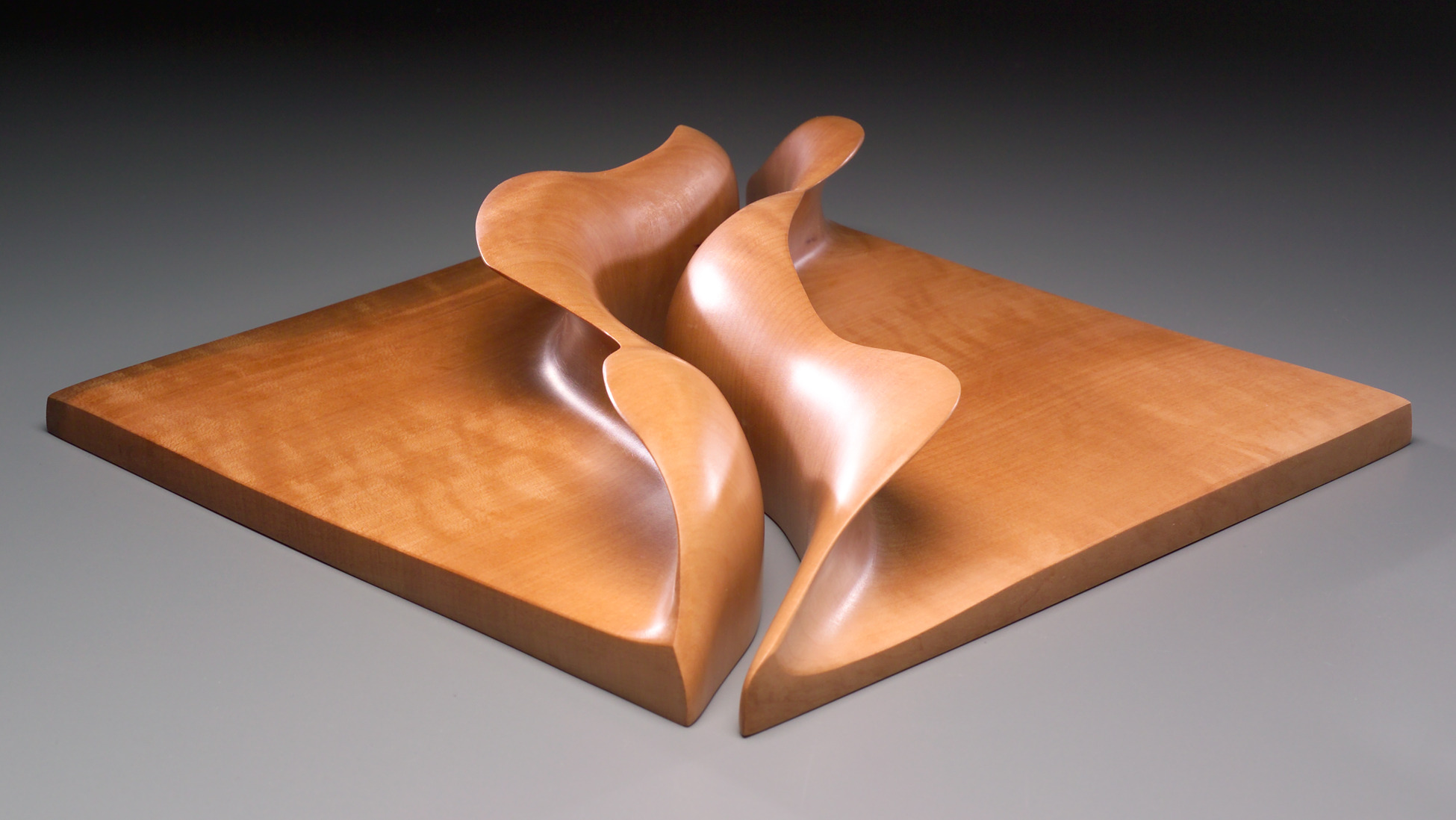 two piece wooden sculpture
