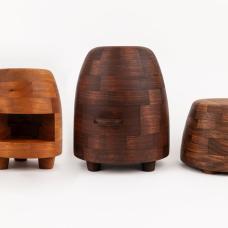 Cherry  milk paint  gold leaf