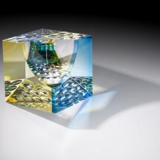 Optical glass that has been cold-worked.