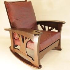Brace Arbor Rocking Morris Chair  Greene and Green version featuring three reclining positions.