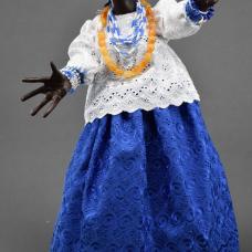 porcelain  cotton  faux amber  glass beads  cowry shells