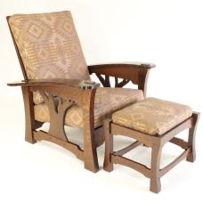 Arbor Morris Chair follows the traditional Morris Chair design featuring three reclining positions.