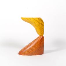 Nerikomi wood  hand dyed yellow and organge