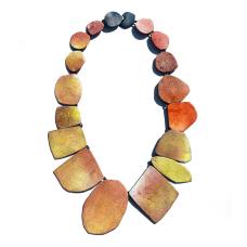 Enamel on copper  sterling silver pigment 