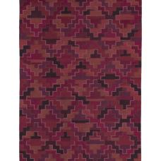 geometric step pattern woven rug