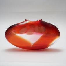 squat glass vase