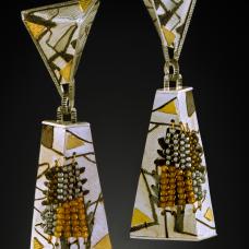 mixed metal jewlery with triangular motif