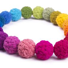 rainbow felt necklace