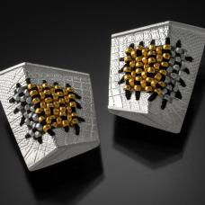 silver and gold earrings