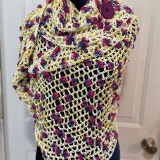peony inspired shawl