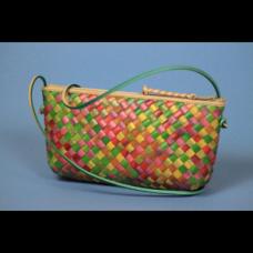woven leather purse