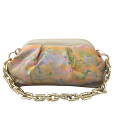 small purse with thick gold chain