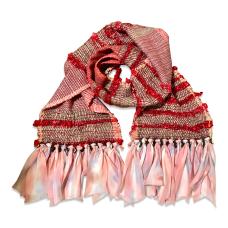 red and pink scarf