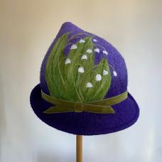 purple and green hat
