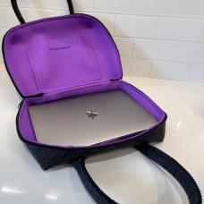 black and purple bag