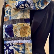 blue and gold scarf
