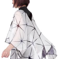 airy vest with triangular dyed pattern