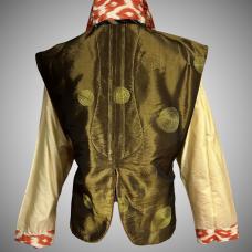 olive, ivory, and rust jacket