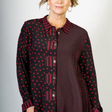 black and red shirt