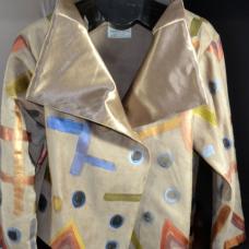 gold and colorful jacket