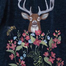 embroidered deer detail