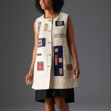 white sleeveless coat