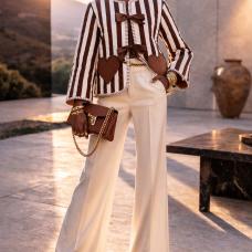 brown and white jacket