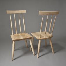 Contemporary stick chair made in ash with clear finish