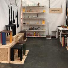 Booth with objects on display