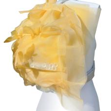 Lightweight  strong  industrial filter mesh  nylon. Translucent qualities respond well to layered manipulation. Added lucite elements.